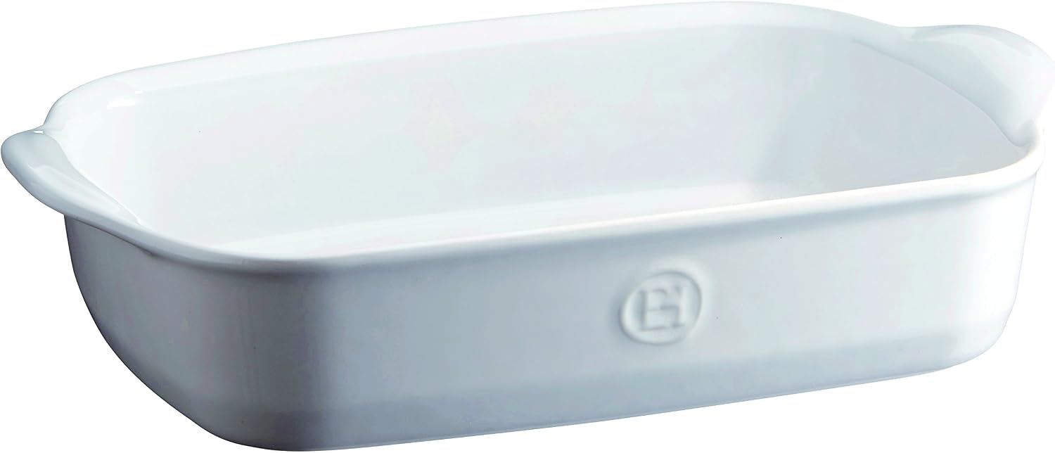 Glazed Stoneware Baking Dish, Rectangular with Handles