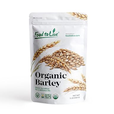 Food to Live Organic Pearl Barley, 1 lb