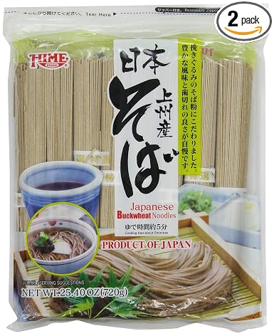 J-Basket Dried Buckwheat Soba Noodles, 25.4 oz, set of 2