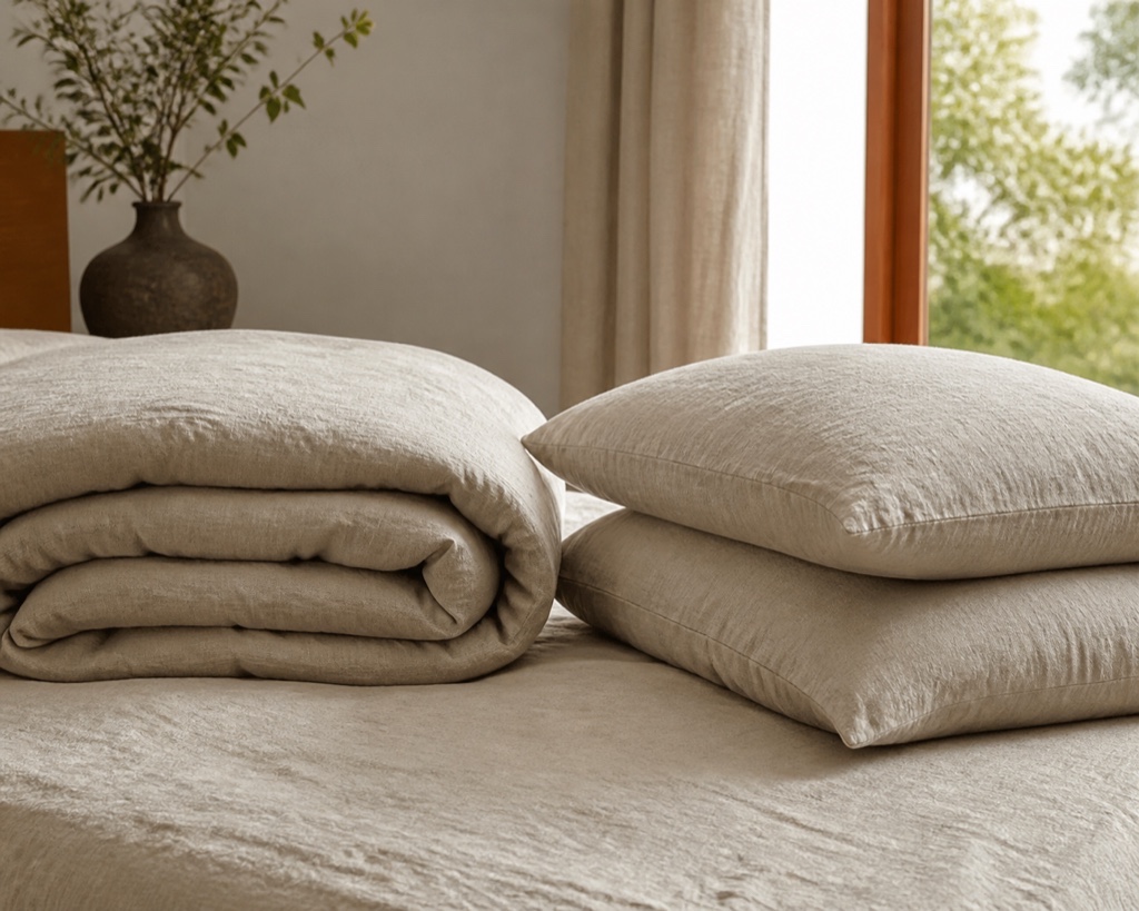EVERLY Stonewashed French Linen Sheet Set, Queen