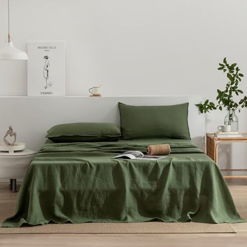 EVERLY Stonewashed French Linen Sheet Set, Queen