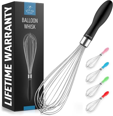 Zulay Kitchen Stainless Steel Balloon Whisk, 11-Inch